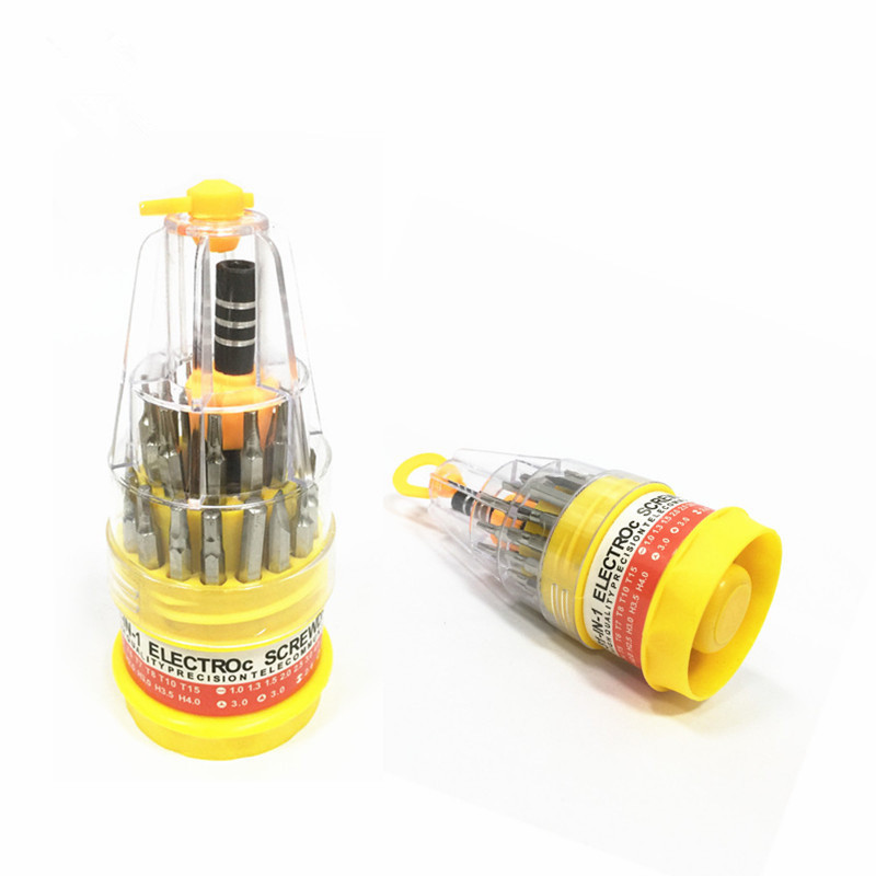 31 en un destornillador multifuncional conjunto de tornillo lote de reparación de electrodomésticos conjunto de herramientas de desmontaje