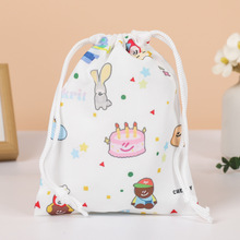 厂家定 制帆布束口背包袋创意广告绒布袋双肩拉绳棉布袋定 做logo