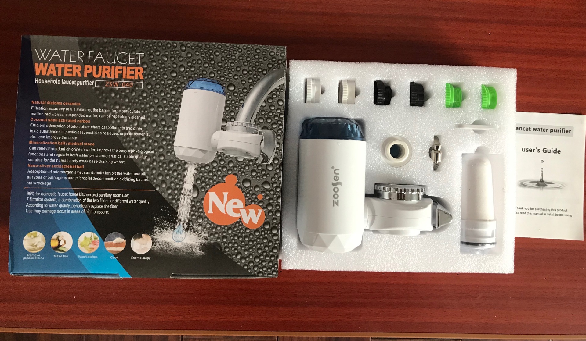 Visual grifo purificador de agua del grifo purificador de filtro doméstico cocina máquina de purificación de agua exportación fabricante de comercio exterior