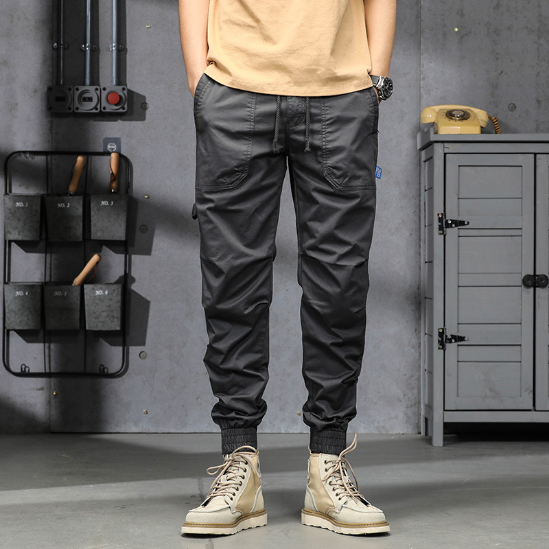 Daifa primavera y verano Pantalones delgados sueltos hasta el tobillo pantalones tácticos transfronterizos multi-bolsas para hombres bolsa de parche pantalones hasta el tobillo