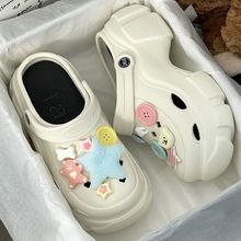 软底厚底洞洞鞋女外穿夏季2024新款防滑可爱ins沙滩包头eva鞋女