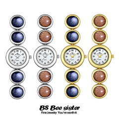 BS新款熱銷手錶廠家直銷外貿鍊表星沙石女表一件代發FA1626