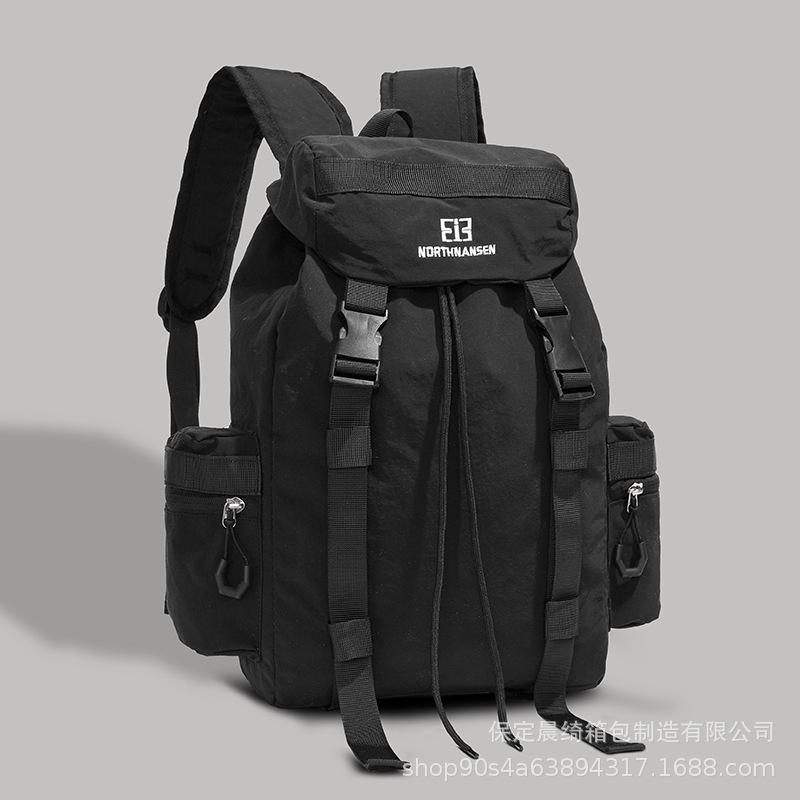 Estilo transfronterizo 2025 nueva mochila de gran capacidad de tela lavada de ocio