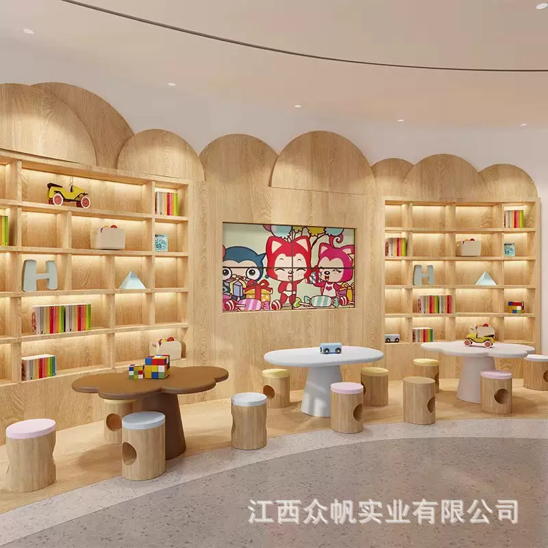 幼儿园儿童学习桌绘画桌售楼处玩具桌实木课桌椅套装培训早教桌椅