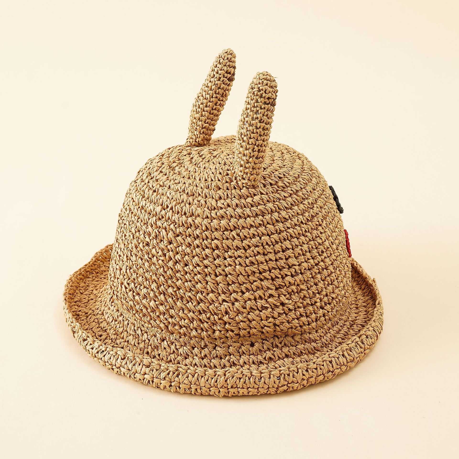 Nuevo estilo coreano moda infantil sombrero de paja verano niños y niñas bebé viaje sol-prueba dibujos animados onda borde playa sombrero
