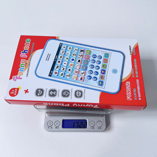 New children's touch screen large simulation mobile phone Amazon English enlightenment early education machine cross-border point reading learning toy