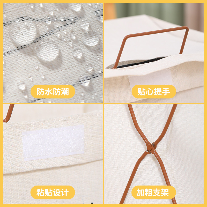 Stylish and High-Quality Laundry Hamper with Ins Style, Foldable Laundry Basket for Dirty Clothes Storage, Household Laundry Bag and Basket, Toy Bin