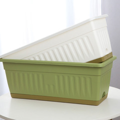 厚い高種の野菜の鉢のベランダの家庭の野菜のイチゴの鉢植えの栽培箱の長方形のプラスチックの植木鉢の卸売りをプラスします。