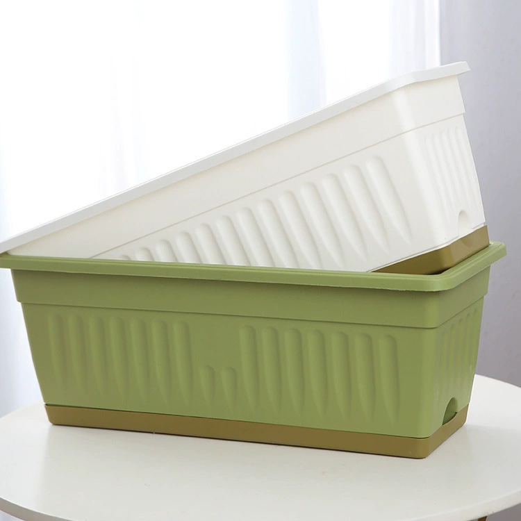 Утолщенный повышенный Овощной горшок балкон бытовой Овощной клубничный горшок ящик для посадки прямоугольный пластиковый цветочный горшок оптом