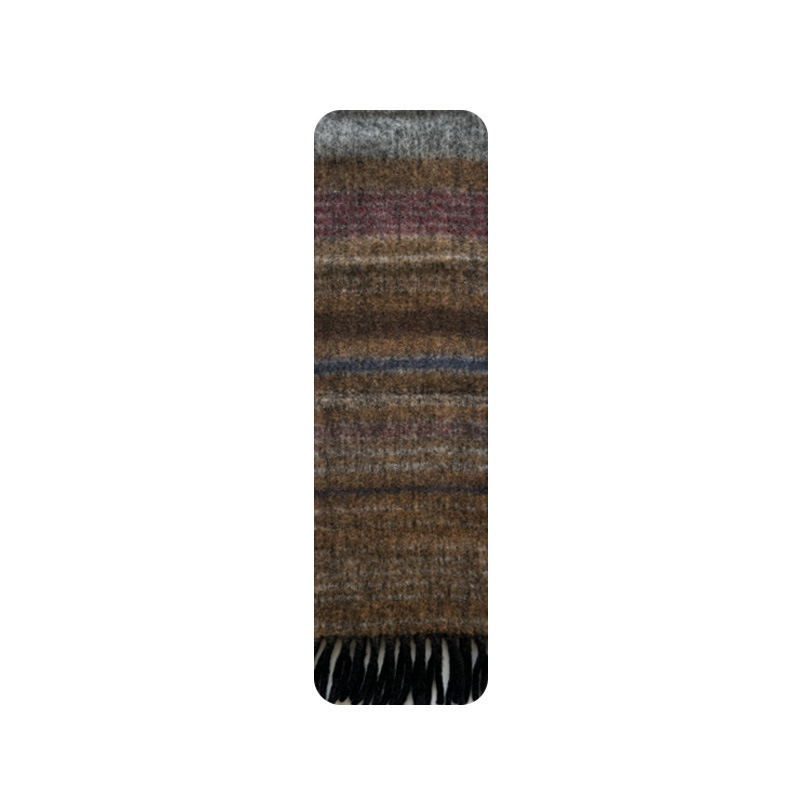 British designer's 2023 new 20 wool blend Saturn striped for women's autumn and winter warmth scarf_voghion.com