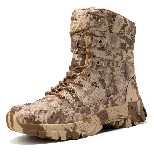 Plus-size combat boots for men, outdoor camouflage boots, high-top hiking boots, men’s tactical boots, men’s hiking and training boots.