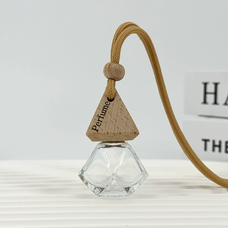 Автомобильный ароматерапия ромбовидная треугольная бутылка автомобильный духи подвеска зеркало заднего вида подвеска внутри автомобиля стеклянная бутылка подвеска прозрачный цвет