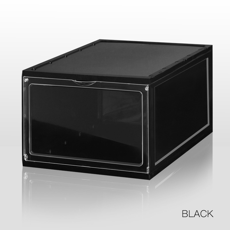 Caja dura engrosada caja de zapatos transparente de plástico flip caja de almacenamiento de acrílico a prueba de polvo combinación de zapatos gabinete de zapatos al por mayor