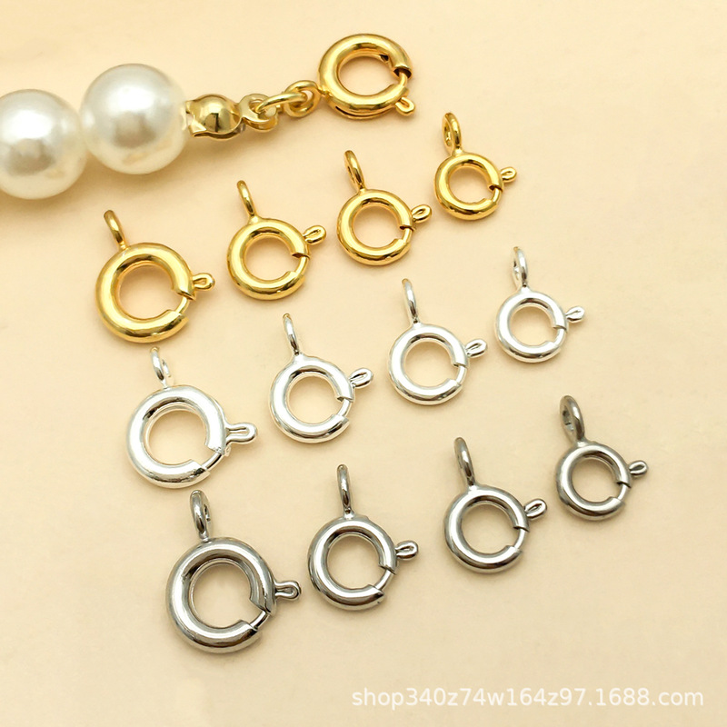 ジュエリーアクセサリー14kバッグ金保色ファインスプリングバックル手作りアクセサリーdiyブレスレットネックレスアクセサリーエンドバックル|undefined