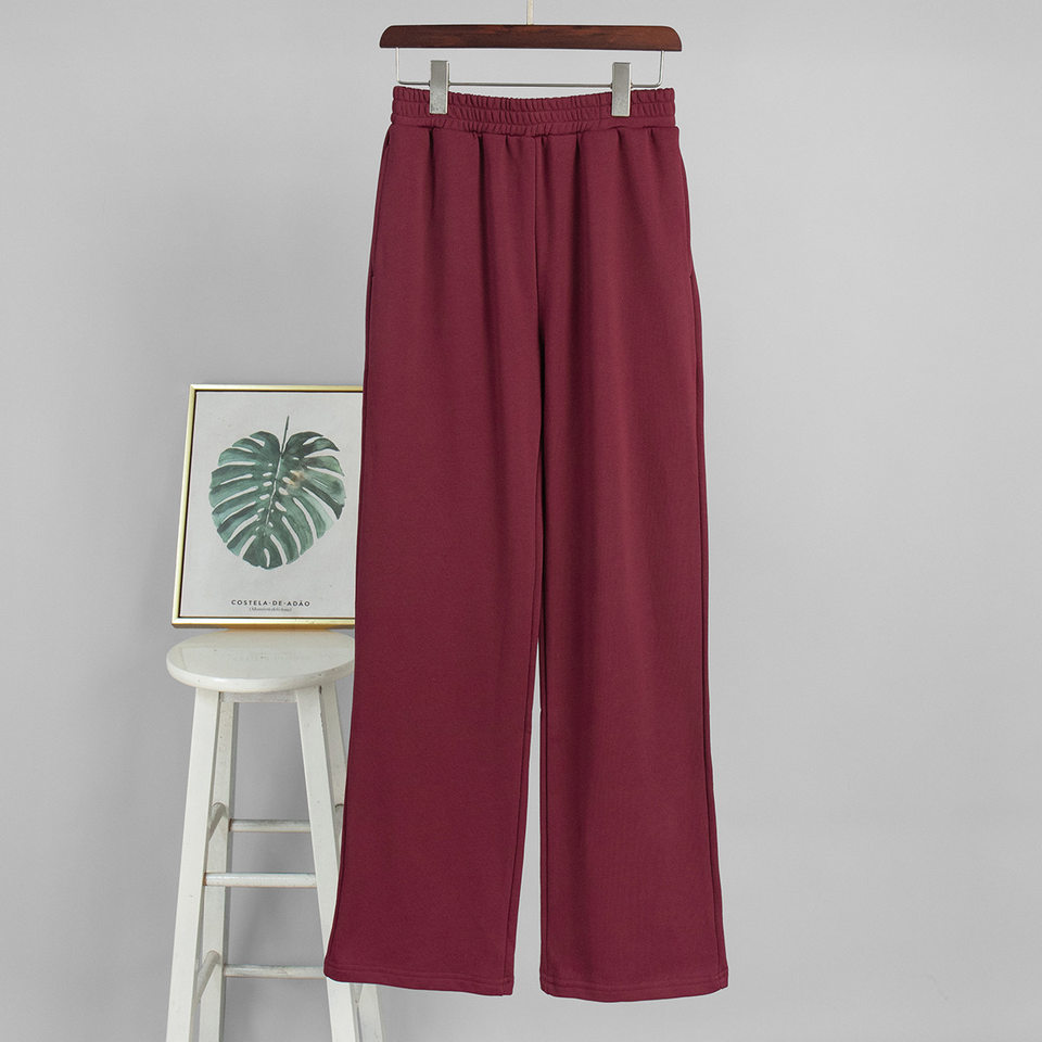 Bộ đôi áo nỉ thêu và quần dài nữ phong cách casual — Màu trắng nhạt, Màu xanh hải quân, màu xám, nâu sẫm chi tiết 11