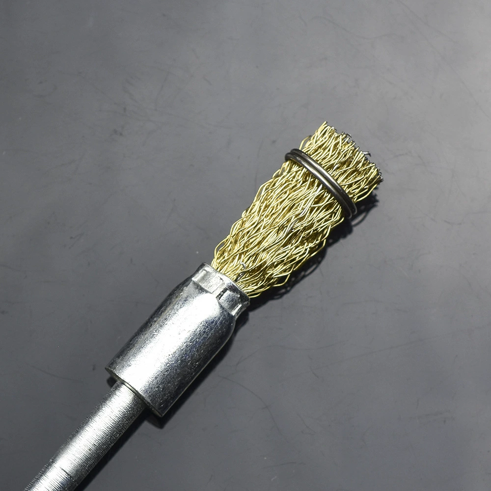Стальная проволочная щетка 6 мм диаметр ручки 100 мм плюс длинная ручка промышленная шлифовальная чистящая щетка