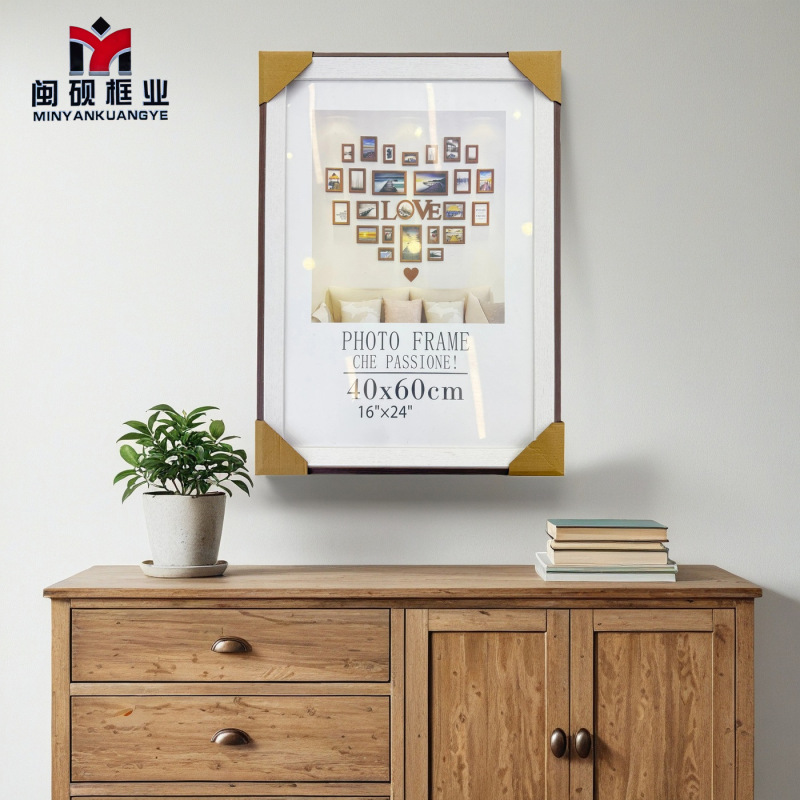 Solid Wood Photo Frame 40X60Cm Wall-Mounted Picture Frame Simple Nordic Style Living Room Decorative Picture Frame Empty Frame Wooden Photo Frame Solid Wood Photo Frame 40X60Cm Wall-Mounted Picture Frame Simple Nordic Style Living Room Decorative Picture Frame Empty Frame Wooden Photo Frame