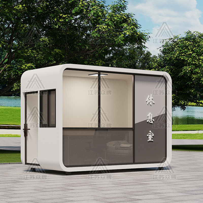 Residente al aire libre Cabina de Apple Habitación de alojamiento móvil Habitación de cielo estrellado Sala de sol Salón de salón Cápsula espacial Casa móvil de microalojamiento