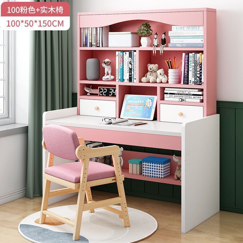 100 핑크 + 원목 의자
