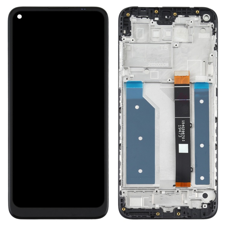Aplicable para LG Q61 material TFT LCD Touch Assembly con marco (color: negro)