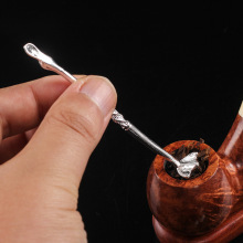 铜镀银创意鸭掌烟斗压棒手工个性防熄火压烟器便携烟斗工具配件