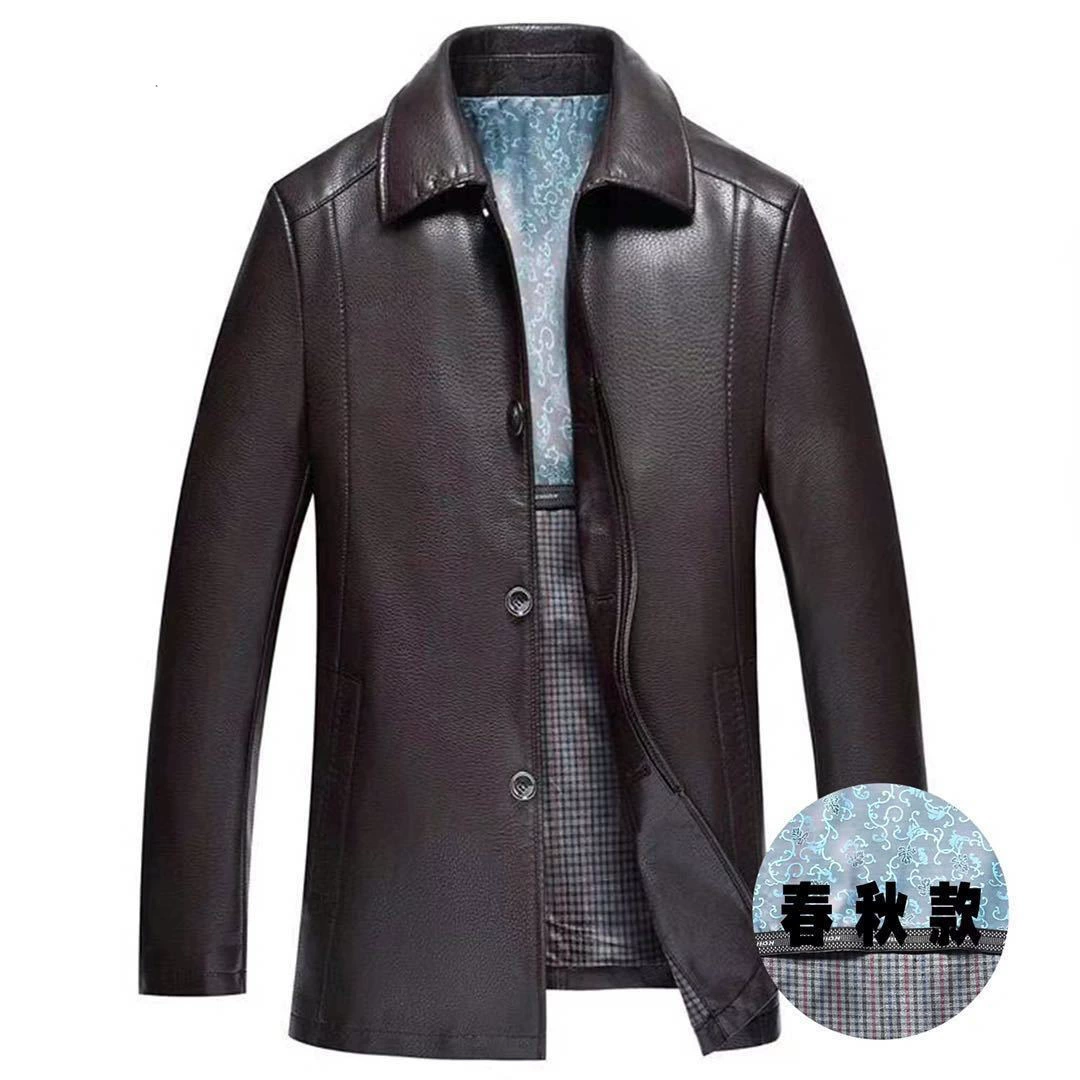 Кожаная теплая куртка, ч Cowhide