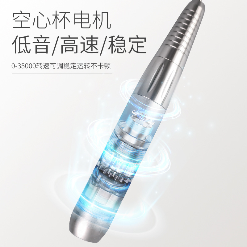 Esmalte de uñas estilo Xiaohongshu, copa hueca en stock, máquina pulidora de uñas, portátil, especialmente diseñada para salones de uñas, ultra silenciosa.