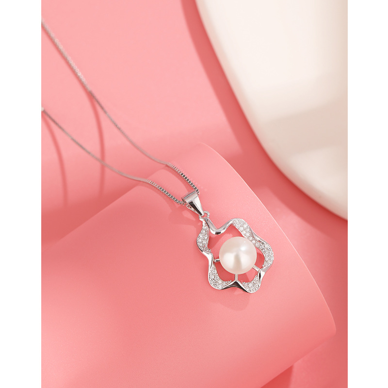 925 plata esterlina collar de perlas de agua dulce mujeres otoño invierno lujo ligero nicho de alta calidad cadena de clavícula regalo del día de San Valentín