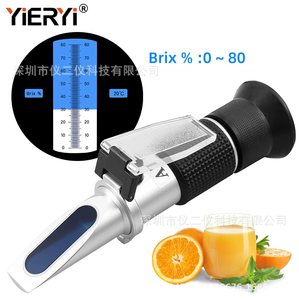 Завод прямых продаж сахарометр ATC 0-80% рефрактометр портативный измеритель концентрации Ручной рефрактометр