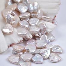 天然淡水珍珠散珠 11-12mm爱心形无孔巴洛克珍珠diy材料 异形珍珠