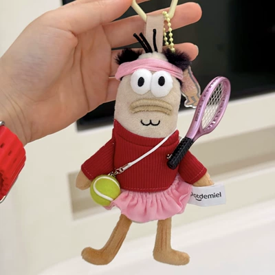 Resident Ugly-Cute Fish Keychain — Pluş açarlıqlar - the-pink-skirt-tennis-is-so-bald-small-pendant-genuine-authorization