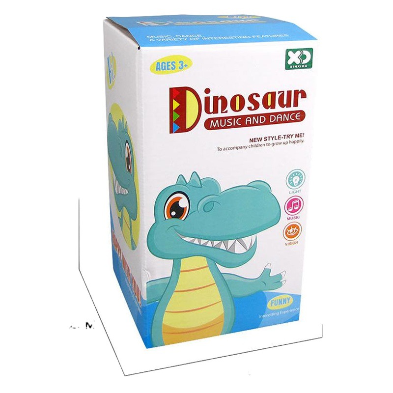 Tiktok mismo baile eléctrico pequeño modelo de simulación dinosaurio luz música educativos para niños Venta caliente al por mayor juguetes