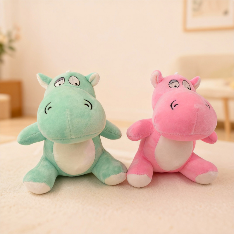 Muñecas de peluche al por mayor de siete pulgadas hipopótamo ultra suave muñeca agarrar juguetes de peluche pequeños regalos de boda