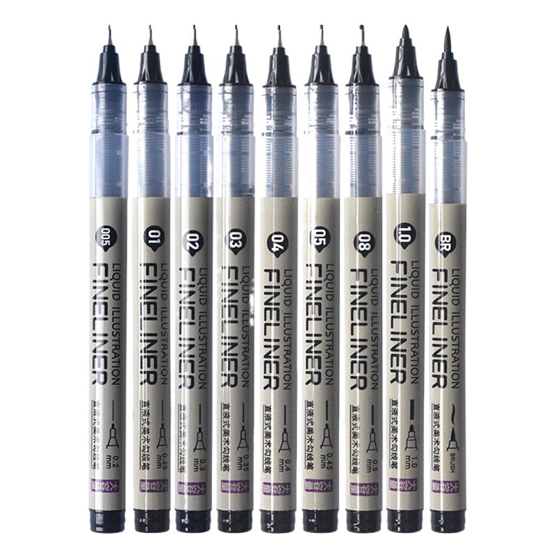 Mastering the Liquid Ink Pen, Art Outlining Pen, Student Drawing Pen, Hand-Drawing Pen, Manga Outlining Pen, Waterproof and Quick-Drying