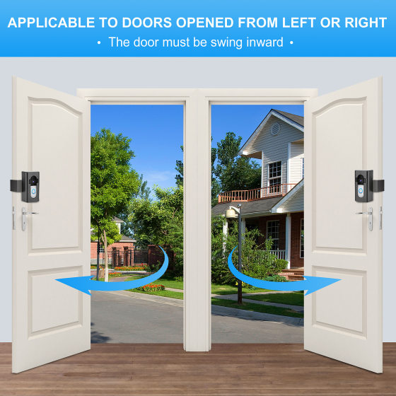 Amazon cross-border new private mold ring video doorbell bracket punch-free anti-theft fixed door clip metal bracket