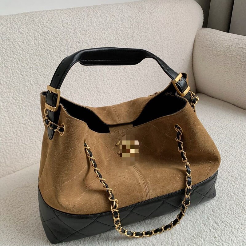 25A Suede Shopping Bag Tote Bag Hobo Quilted Crossbody Bag Retro Large Capacity Hobo Bag Bucket Bag Lightweight