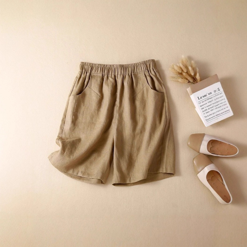 Shorts for Middle-Aged Mothers, Summer Wear for Women, Thin Summer Women's Quarter Pants, Casual Large Size 2024 New Casual Summer