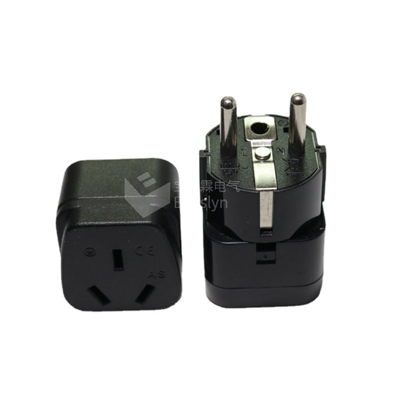 德标转换插头  法式欧式转澳式电源转换器 德式欧规转国标插座