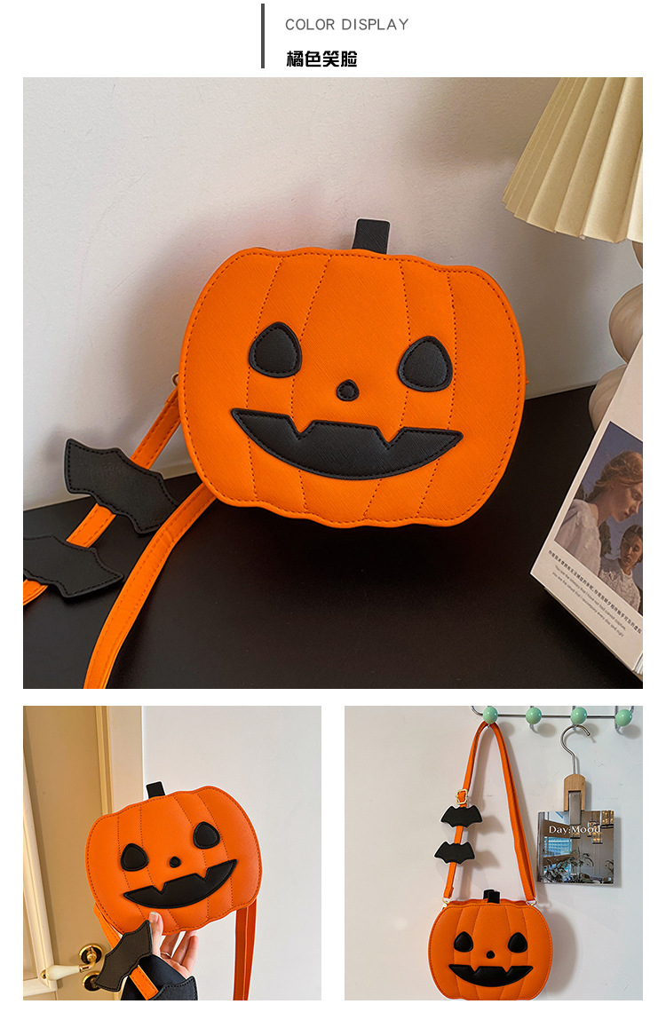 Halloween Funny Pumpkin 2023 Nuova borsa da donna monospalla Moda Contrasto colore Creatività personalizzata Alla moda_voghion.com