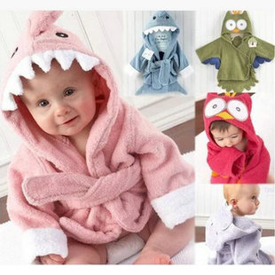 Baby Bath Towel Foreign Trade Children's Three-Dimensional Hooded Cloak Absorbent Thickened Baby Cartoon Bathrobe Towel Wholesale