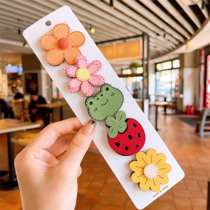 Los niños coreanos publican pegatinas mágicas de color caramelo de dibujos animados lindo y simple acabado de cabello roto artefacto Velcro de frutas