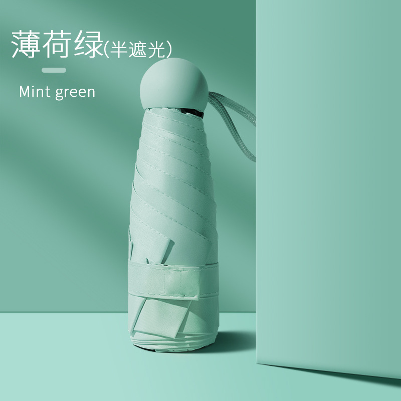 50% de descuento en paraguas de seis varillas, paraguas de doble propósito para sol y lluvia, paraguas de bolsillo compacto y portátil, paraguas con protección solar, logotipo personalizado.