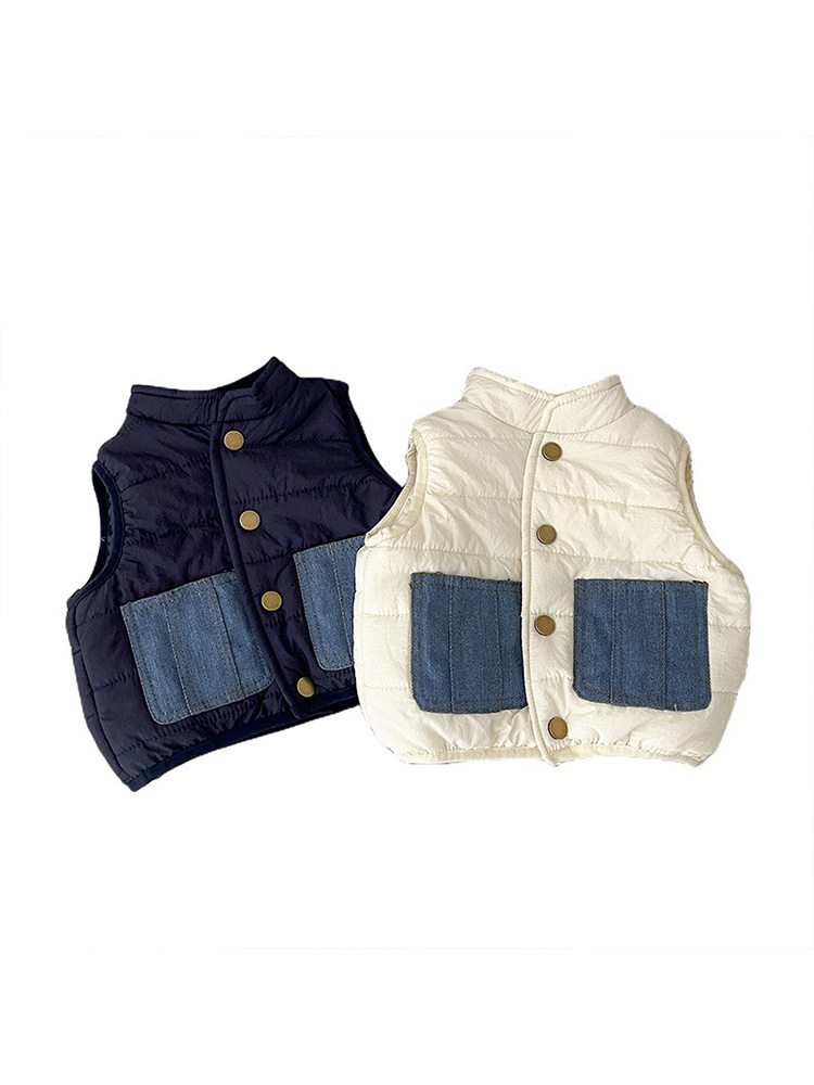 INS estilo coreano hombres y mujeres bebé forrado de lana engrosada ropa recién nacido chaleco infantil moda chaleco abrigo invierno