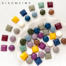 方形圆形不规则平底素面贴片树脂散珠DIY发夹手机壳发绳耳钉配件