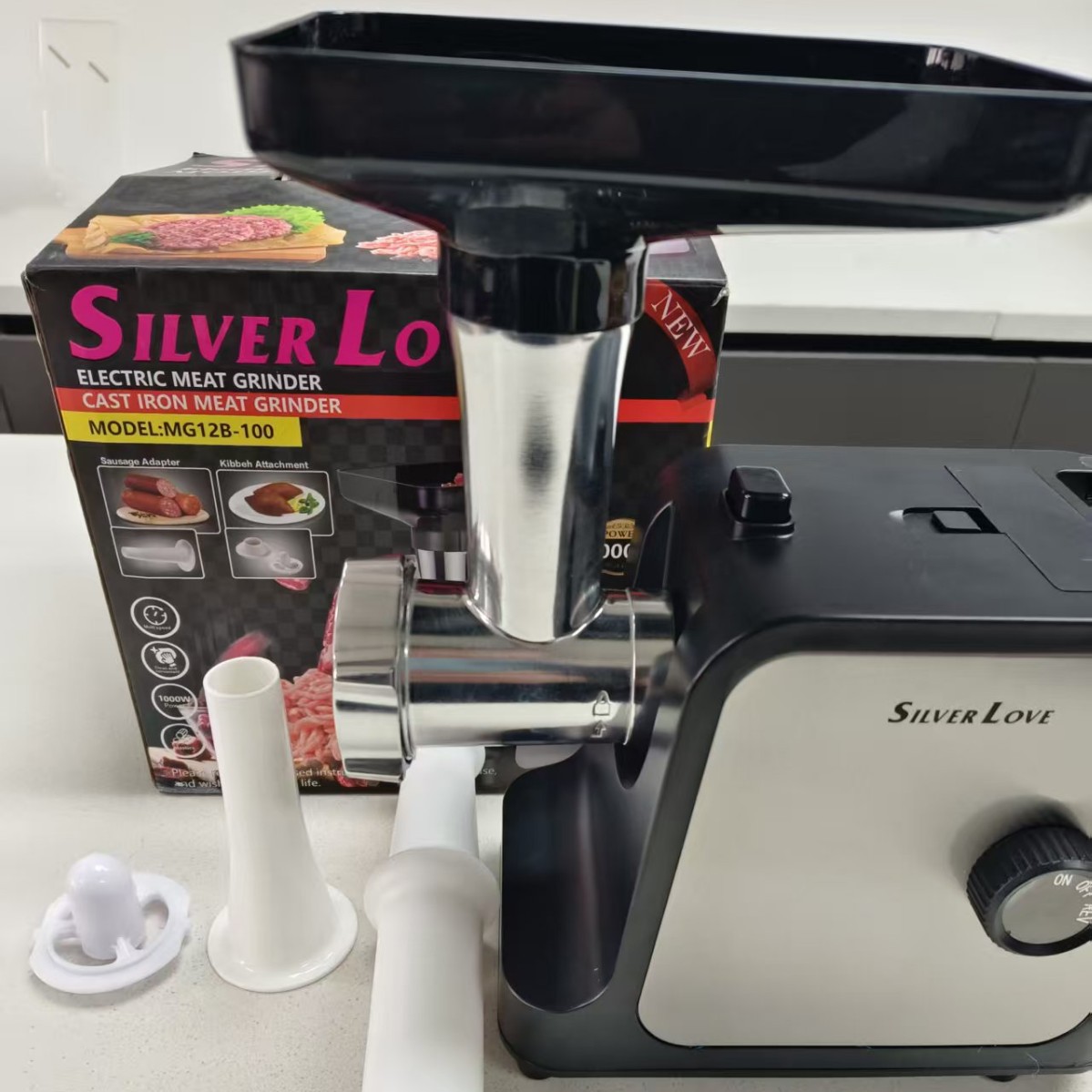 SILVER LOVE transfronterizo molinillo de carne eléctrico multifuncional doméstico Euro 220V máquina de enema molinillo automático