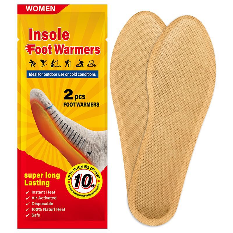 여성용 노란색 자체 발열 깔창 (36-39 사이즈)