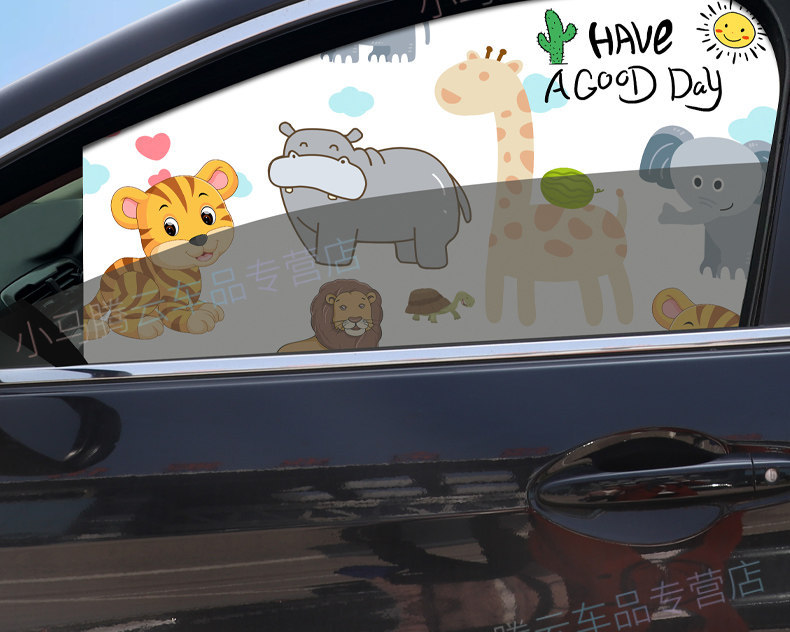 Car Window Sunshade Curtain for Rear Seats, Magnetic Car Window Shade for Side Windows