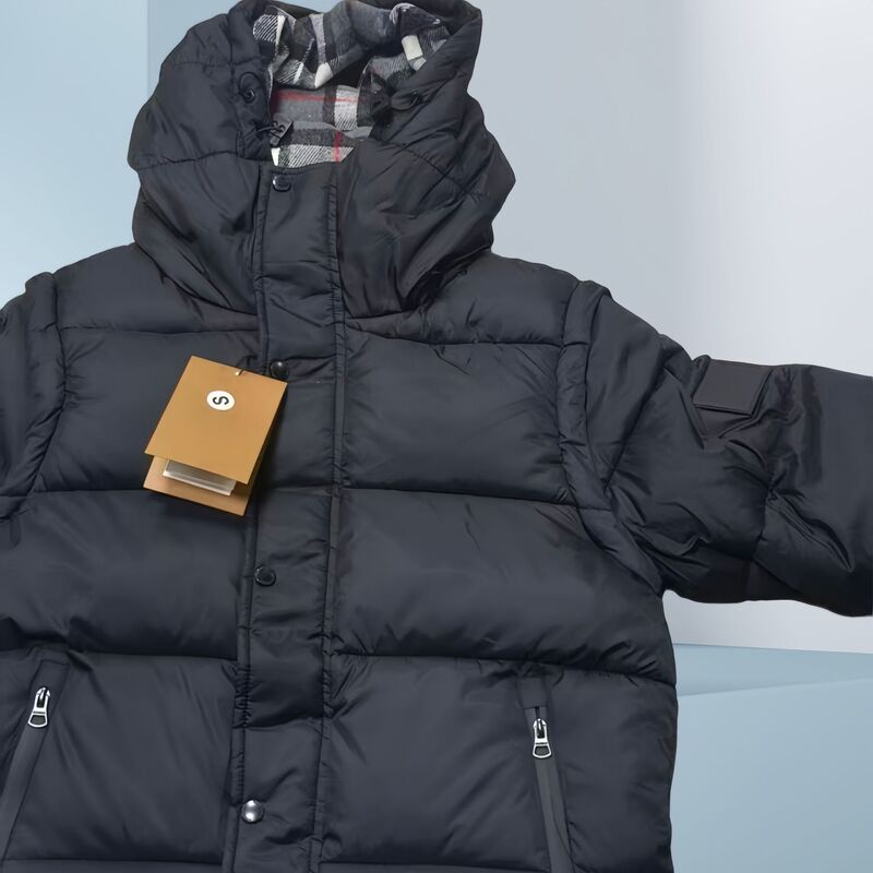 Cross-Border Large Size Thickened High-End Version of the Detachable Sleeve Style from Baobao, Winter Hooded Style for Men and Women