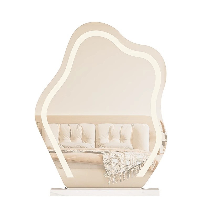 Espejo de maquillaje de escritorio con lujo nuevo LED inteligente dormitorio principal espejo de梳妆台 mayorista