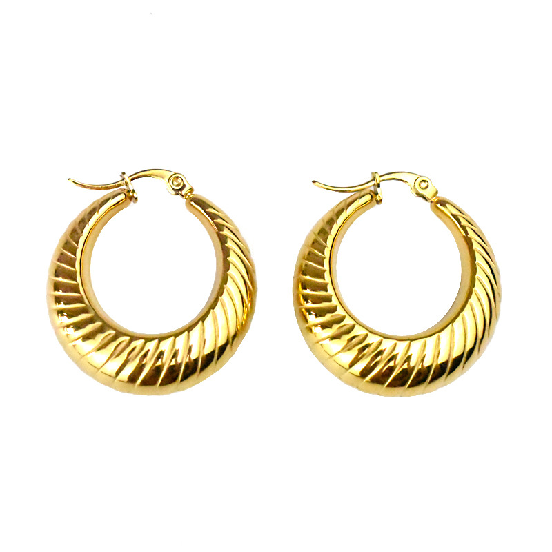 brand fashionable retro earrings stainless steel